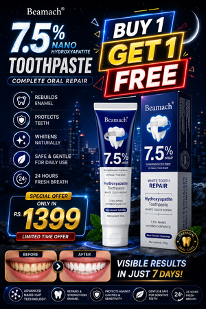 Beamach 7.5%  Hydroxyapatite Toothpaste – White Tooth Repair | Buy 1 Get 1 FREE