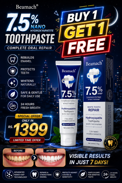 Beamach 7.5%  Hydroxyapatite Toothpaste – White Tooth Repair | Buy 1 Get 1 FREE